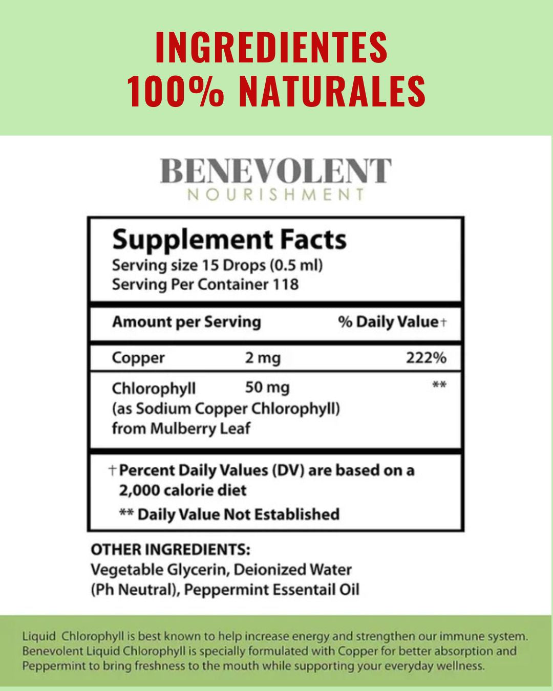 Clorofila Benevolent™ + Ebook vida sana