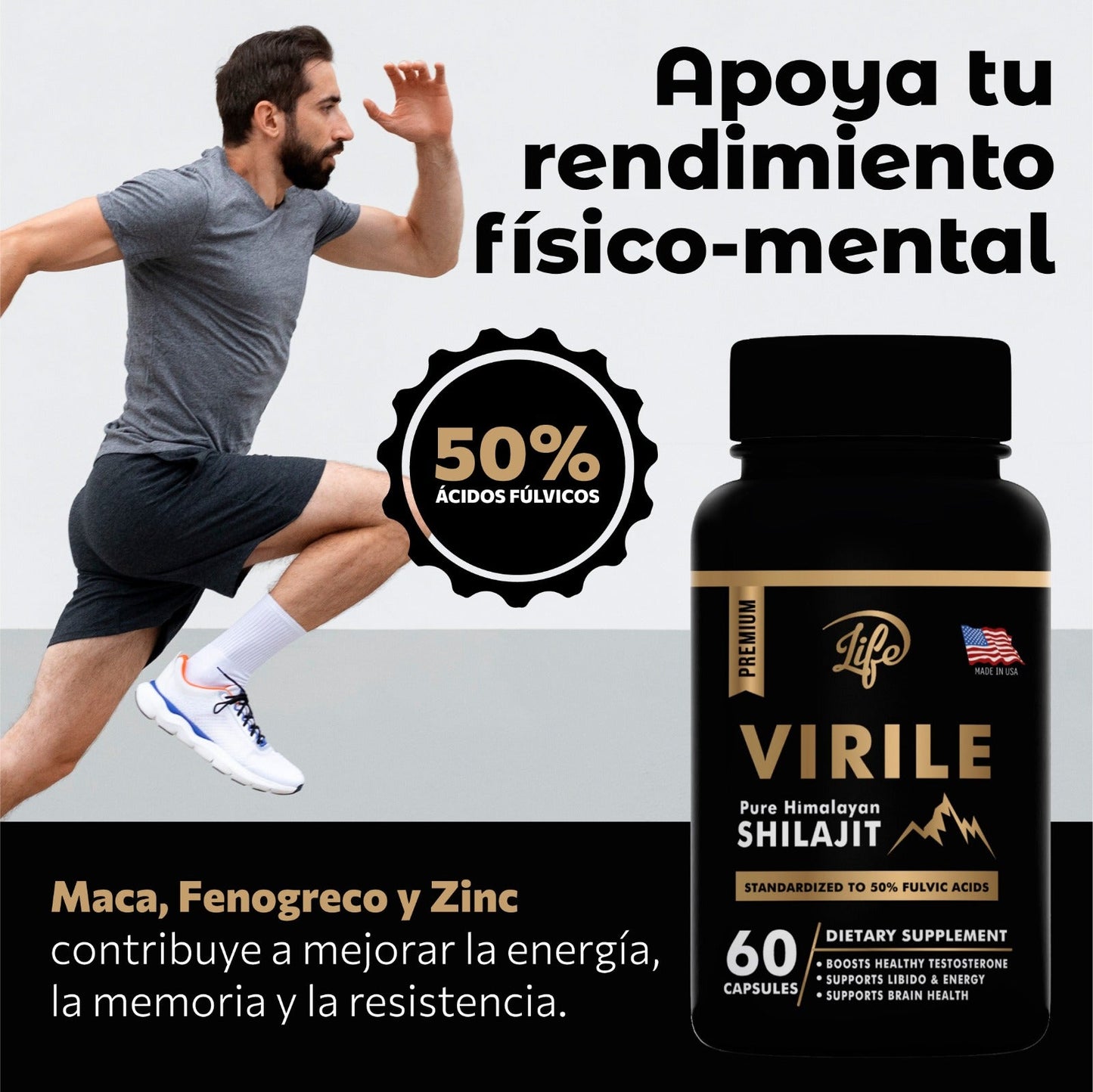 VIRILE SHILAJIT- Potencia tu rendimiento.