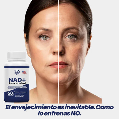 NAD + Revestarol - Menos arrugas. Más energía.