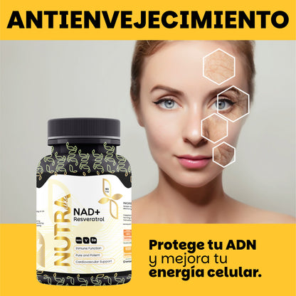 NUTRA™ NAD + Resveratrol - Suplemento antienvejecimiento