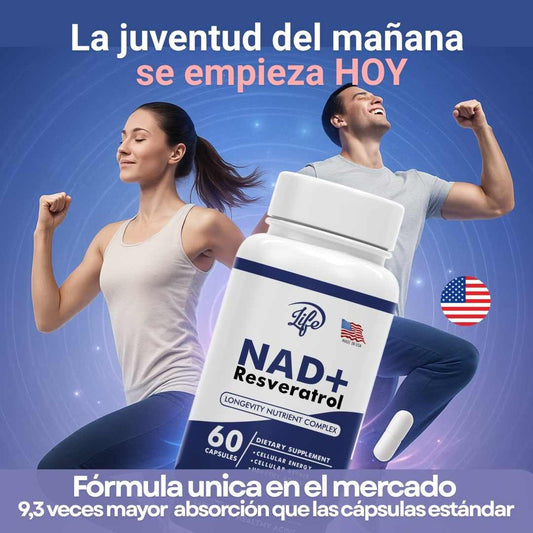 NAD + Revestarol - Menos arrugas. Más energía.